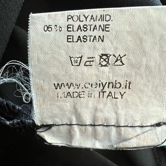 Celyn b. Black Italian made slight flare leg Pants Slight sheen size Italian 46 - Picture 5 of 5